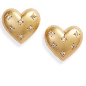 Kate Spade • My Precious Heart Gold Stud. NWOT